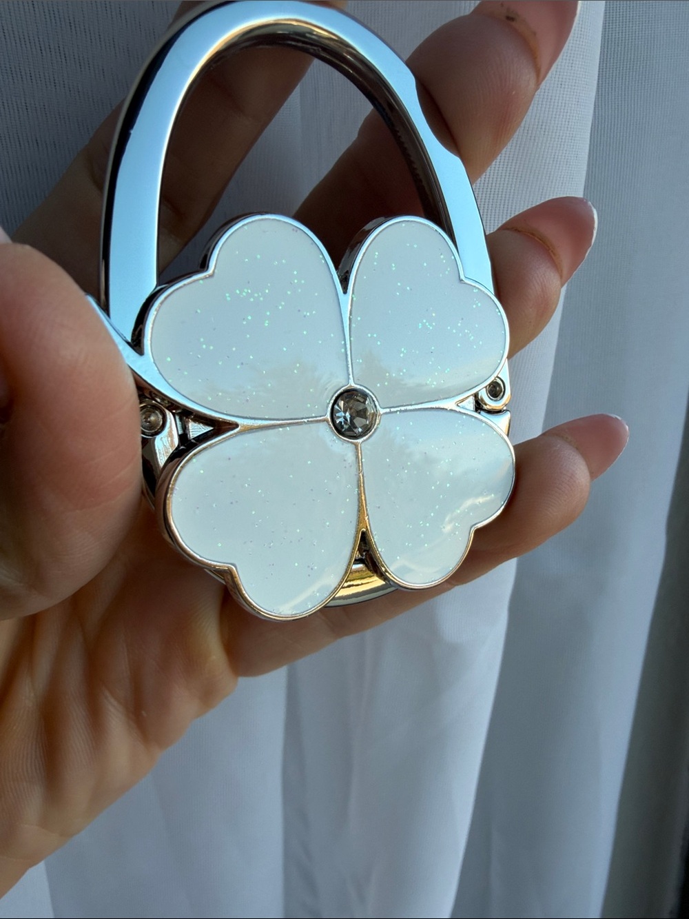 White Clover Purse Hook - Picture 2 of 4